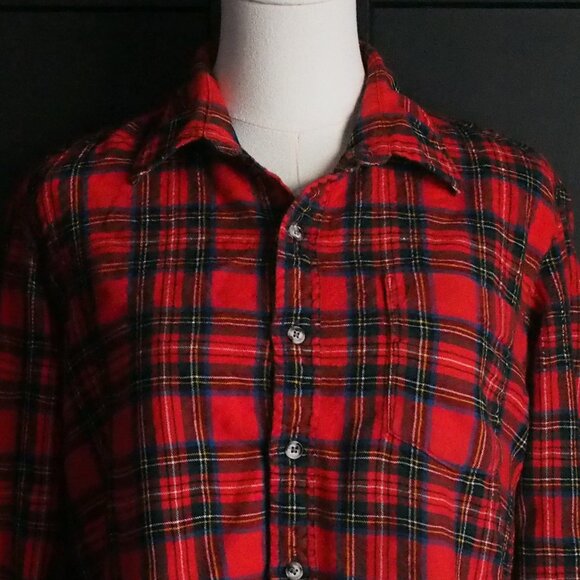 Viyella by Deacon Brothers | Vintage Wool/Cotton Blend Flannel Plaid Shirt - Picture 3 of 5
